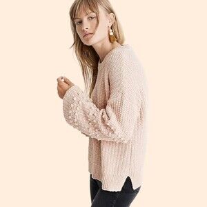 Madewell Bobble Pink Pullover Sweater